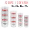 Pouring Masters Paint Mixing Cup Kit - 12 Plastic Paint Cups (3 of Each Size 12, 24, 44, 72 Ounce), Sticks, Strainers, Tack Cloths, Mixer Blade & Can Opener - Epoxy Resin Mixing Cups for Measuring